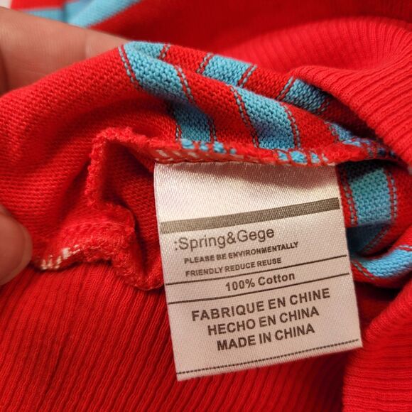 Spring & Gege Toddler Boy's Striped Pullover Shirt Long Sleeve Red/Blue Size 2T - Picture 6 of 8